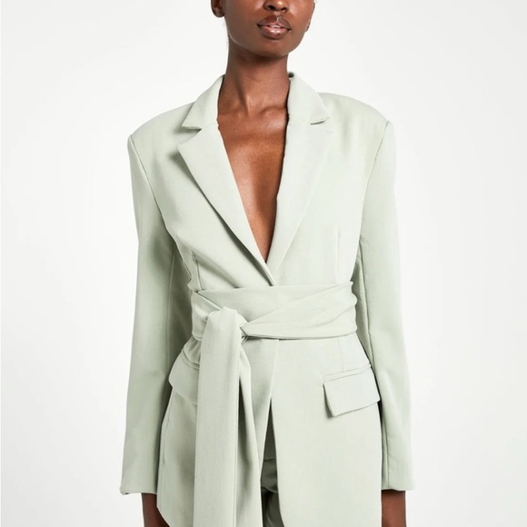 Because of Alice BOA Women's Blazer with Belt - Eucalyptus - Picture 1 of 5